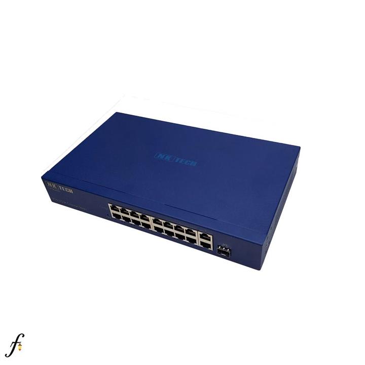 سوئیچ شبکه 18 پورت PoE انکاتک مدل NK1816GSR گیگابایت به همراه SFP و Uplink